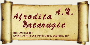 Afrodita Matarugić vizit kartica